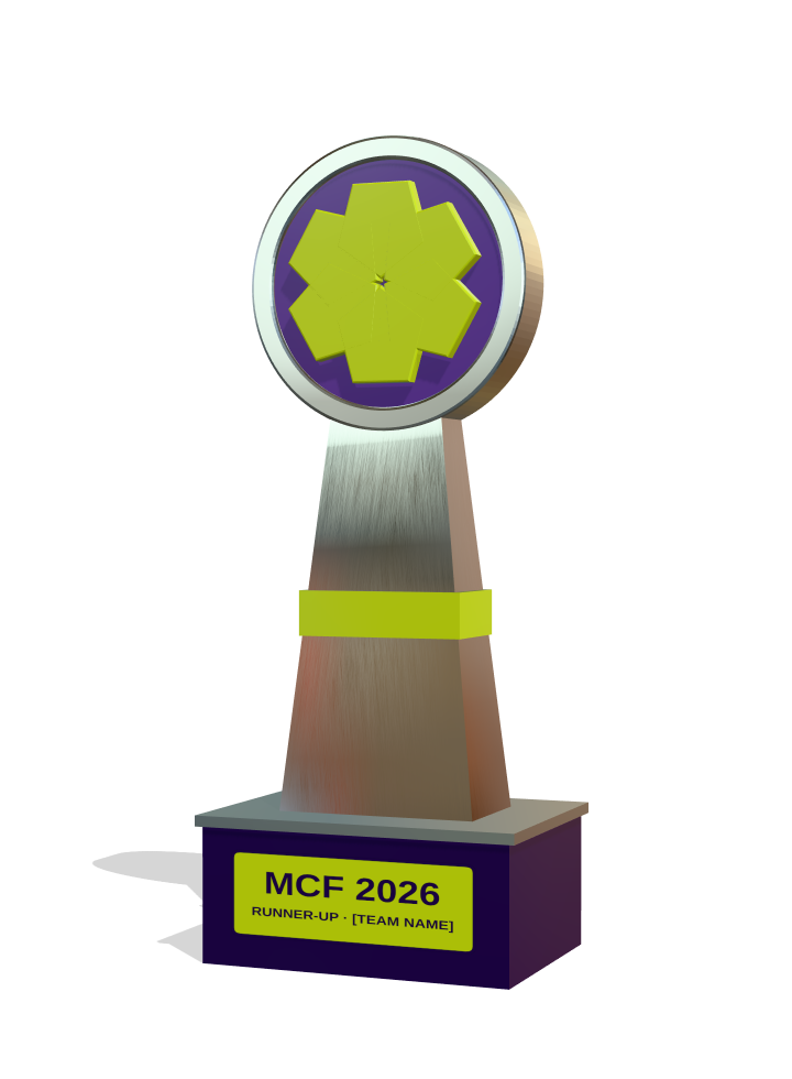 MCF Runner-up Trophy — The Obelisk, 330 mm